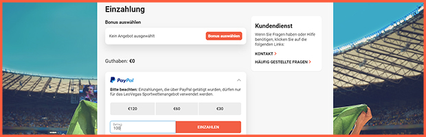 leo vegas paypal wettanbieter einzahlung mit paypal banner